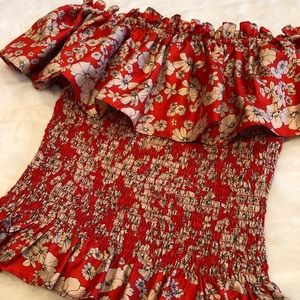 Rebecca Taylor off the shoulder blossom top